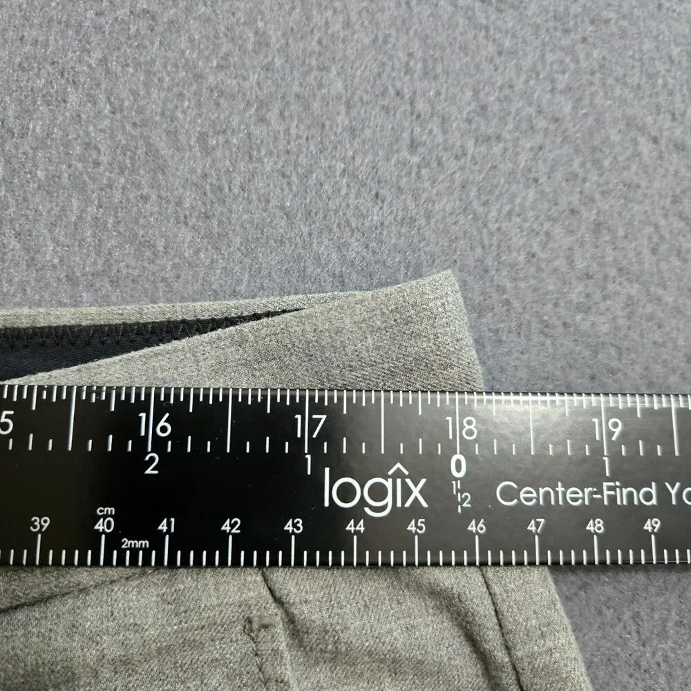 J. Crew Men 35X32 (36X29) Bedford Chambray Gray Flat Front Dress Pants